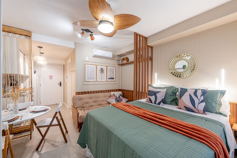 Studio Palms com vaga próximo à PUC