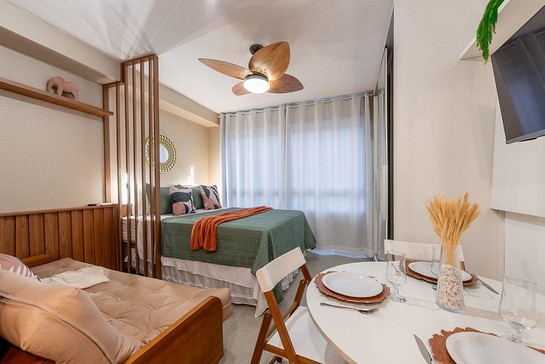 Studio Palms com vaga próximo à PUC
