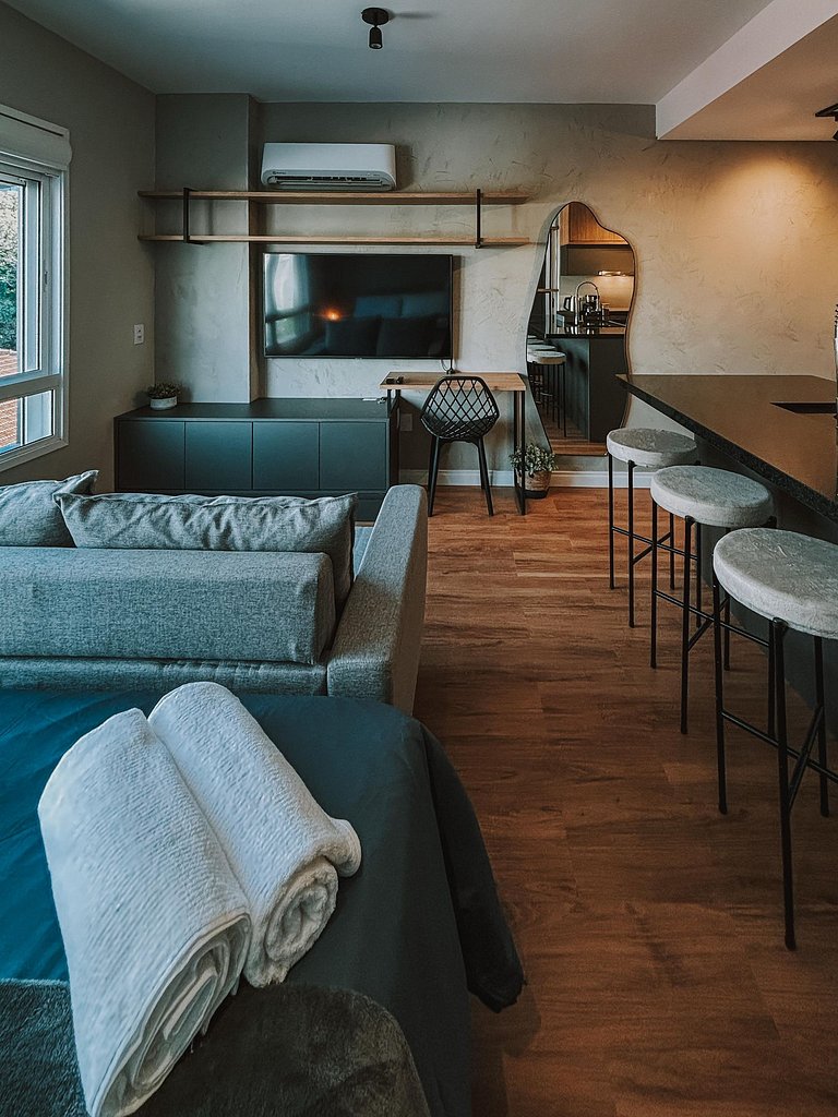 Studio: parking space + pool + gym - In Moinhos