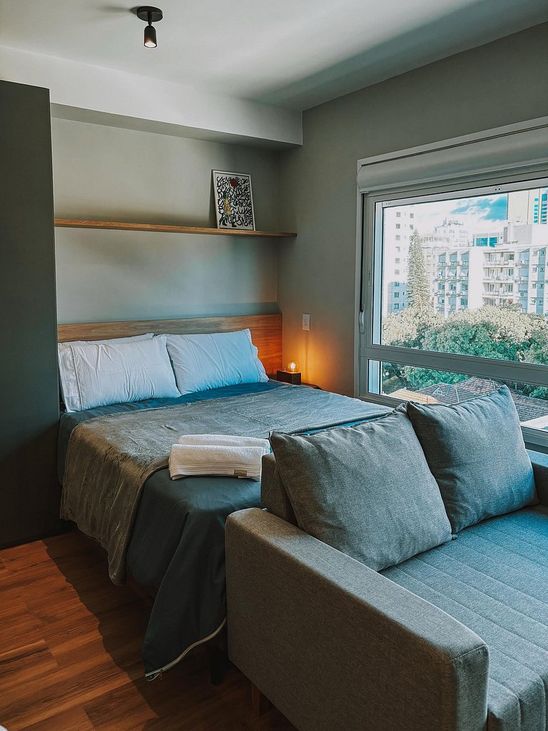 Studio: habitación +piscina +gimnasio - En Moinhos