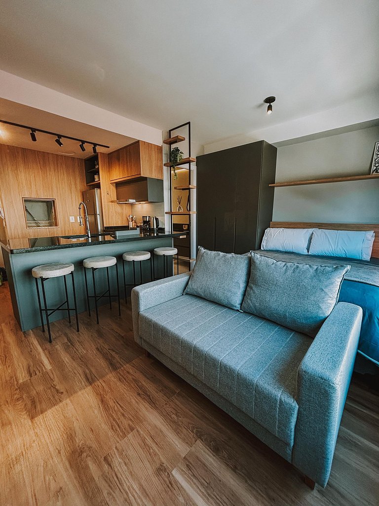 Studio: parking space + pool + gym - In Moinhos