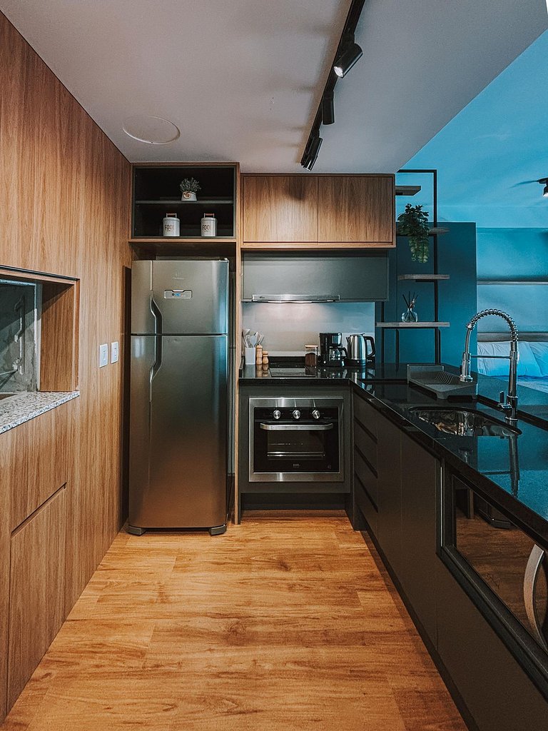 Studio: vaga + piscina + academia - No Moinhos