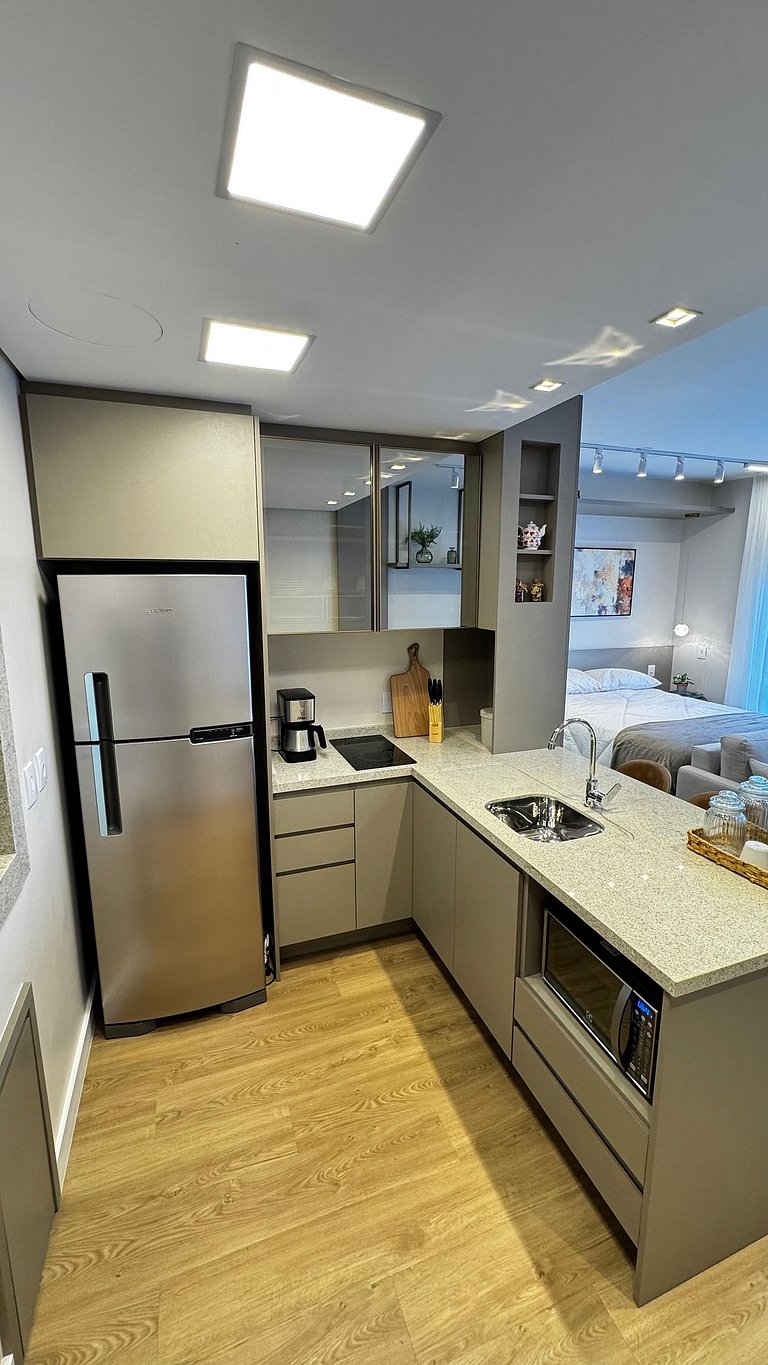 studio: private barbecue area + air conditioning + pool - Q.