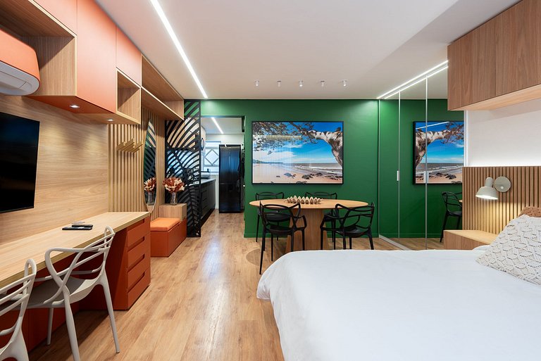 Downtown Studio com garagem no Centro Histórico