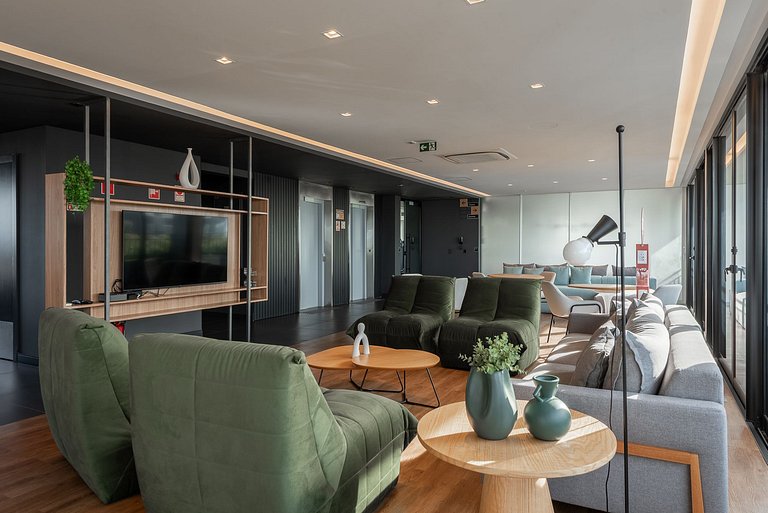 Apto with 24h gym and coliving - Av. Carlos Gomes