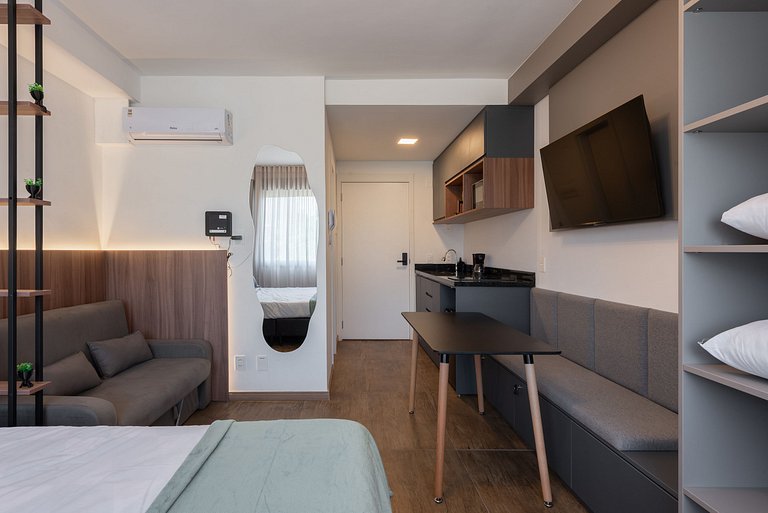 Loft Carcará Parking and Full Amenities