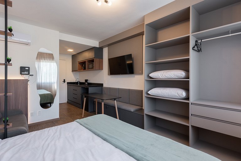 Loft Carcará Parking and Full Amenities