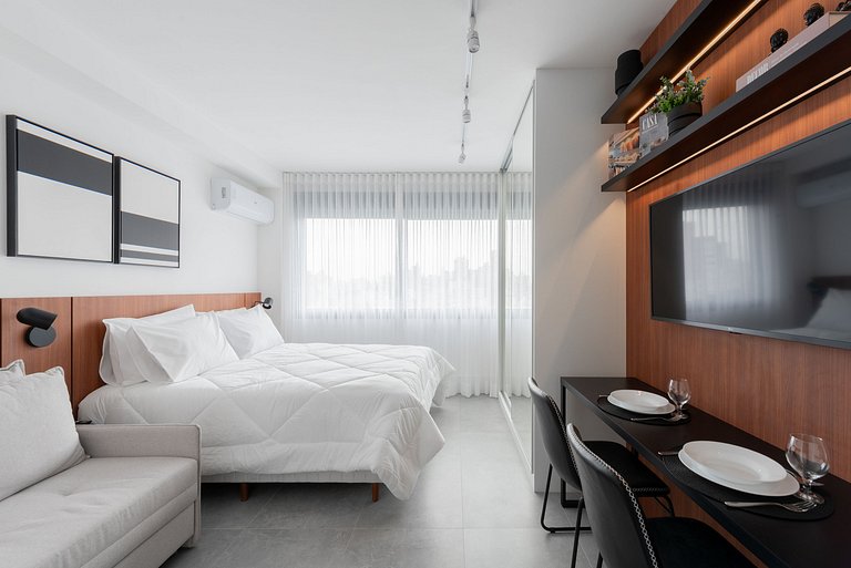 Denver Studio com Garagem e Lazer Completo