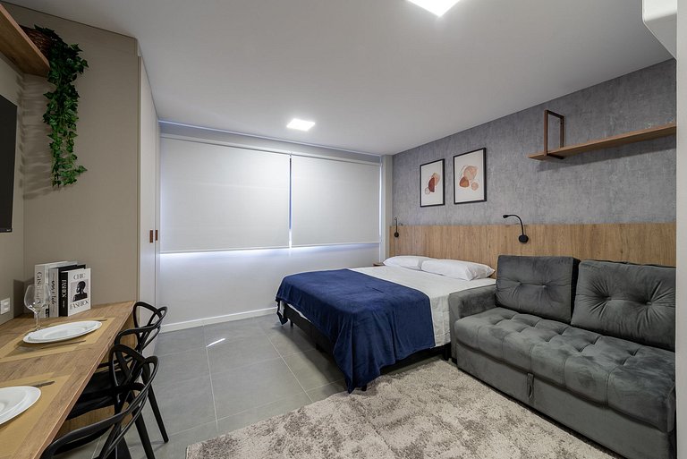 Studio com piscina e academia 24h | Carlos Gomes