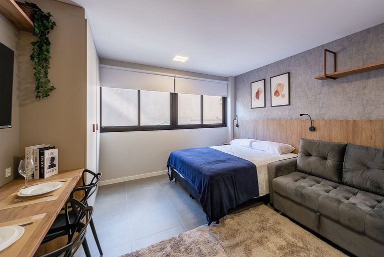 Studio Pecan na Carlos Gomes com infra