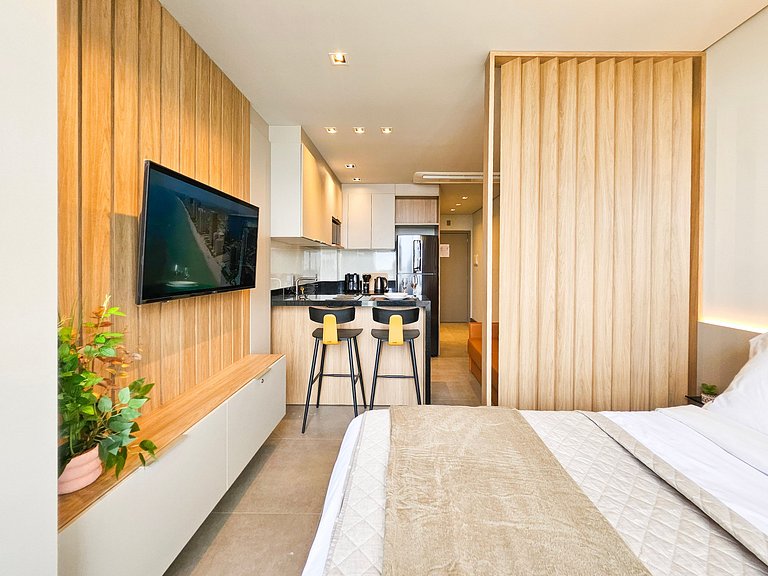 Studio Miami c/ garagem ao lado Planeta Atlântida