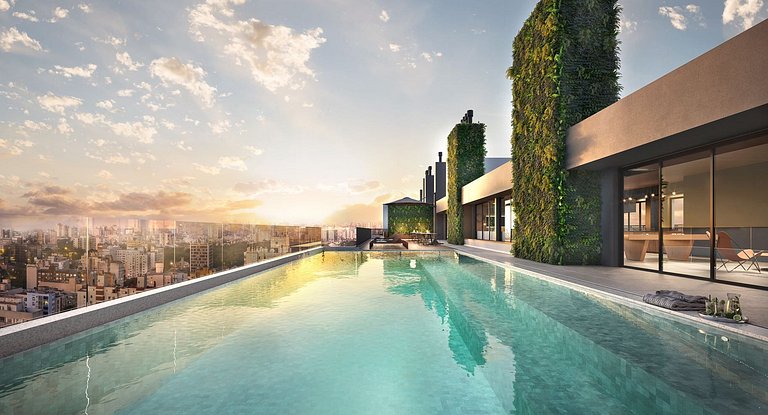 Studio Paris | Rooftop, pool and parking space