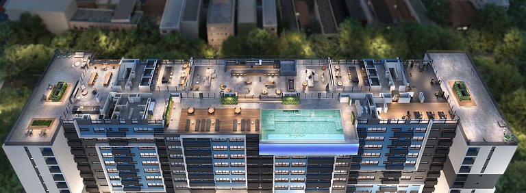 Studio Paris | Azotea, piscina y estacionamiento