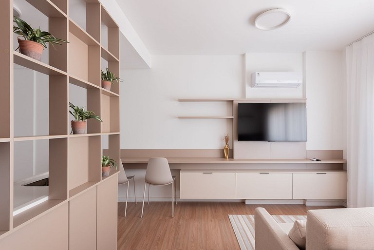 Studio com piscina e academia e vaga em Moinhos