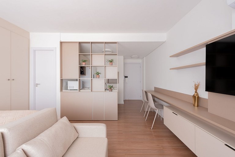 Studio con piscina+gym+estacionamiento en Moinhos