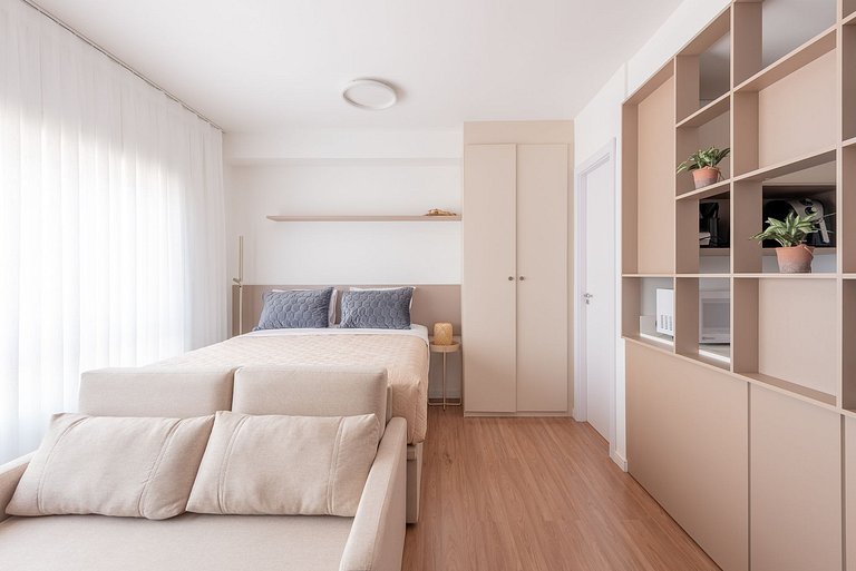 Studio con piscina+gym+estacionamiento en Moinhos