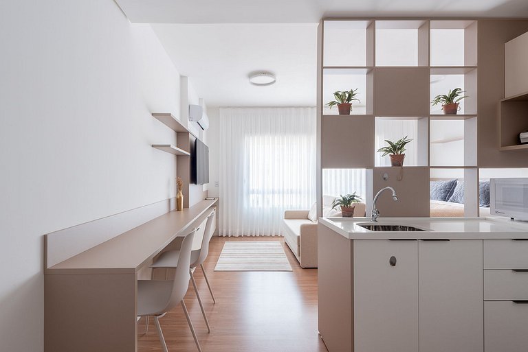 Studio com piscina e academia e vaga em Moinhos