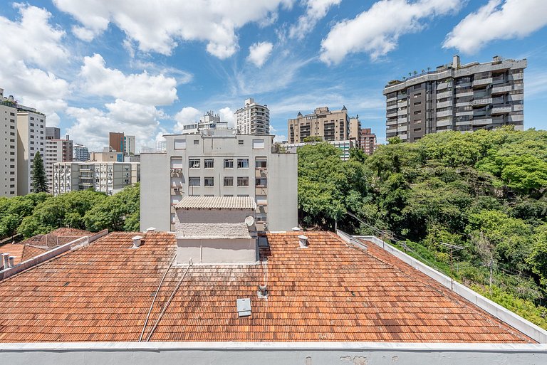Studio com piscina e academia e vaga em Moinhos