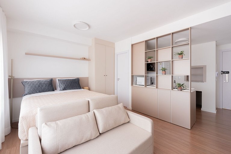 Studio con piscina+gym+estacionamiento en Moinhos