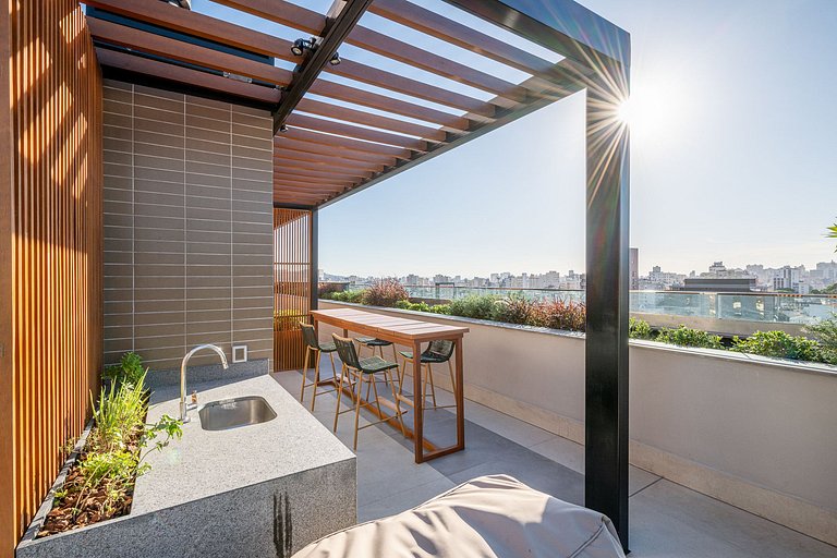 Studio: Rooftop+piscina+cowork - Sky Edge Moinhos