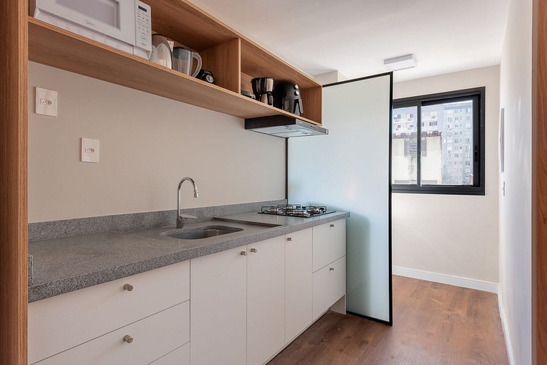 Duo | 2 camas casal + rooftop + coworking - GOCB