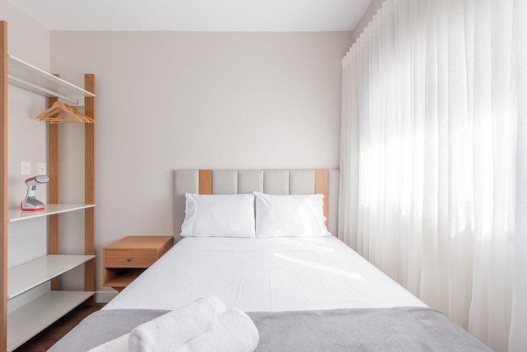 Duo | 2 camas casal + rooftop + coworking - GOCB