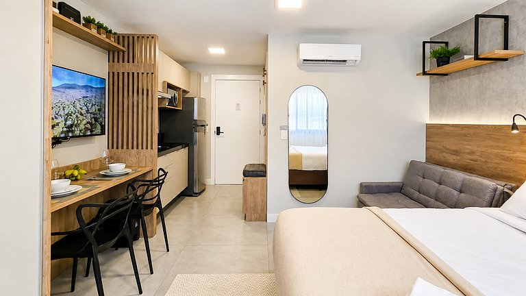 Studio com piscina e academia 24h | Carlos Gomes